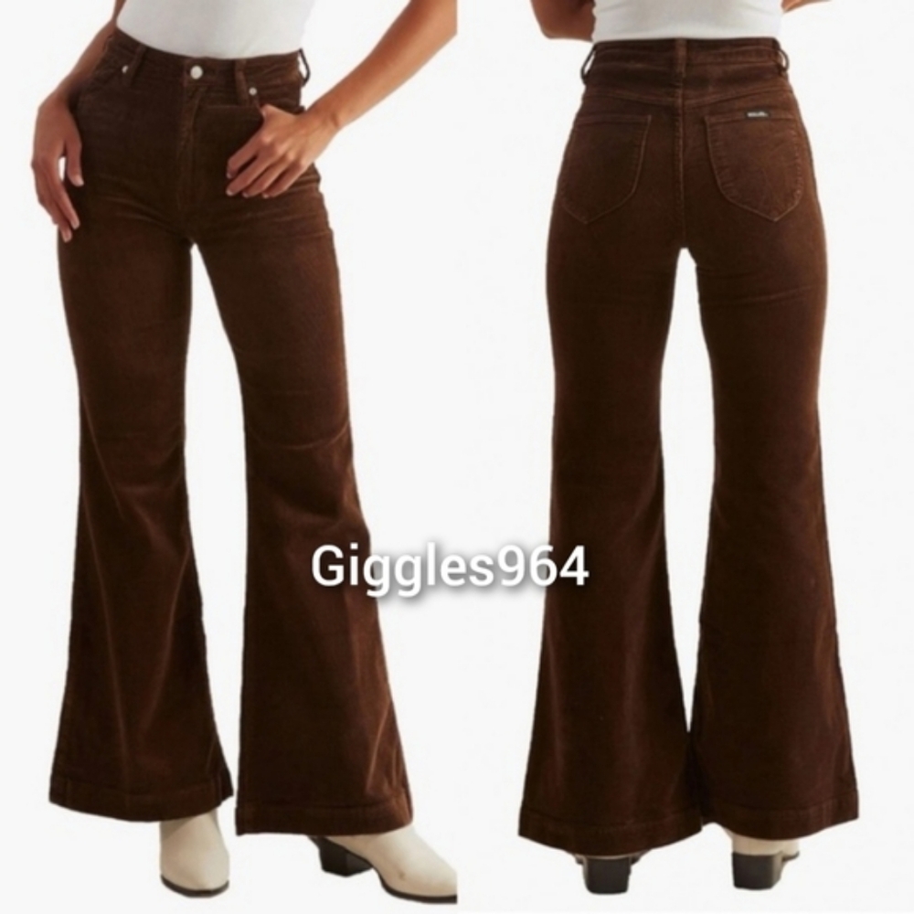 Rolla's East Coast Flare Corduroy Cord Jeans Brown